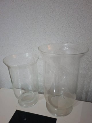 Juego de 2 jarrones de cristal