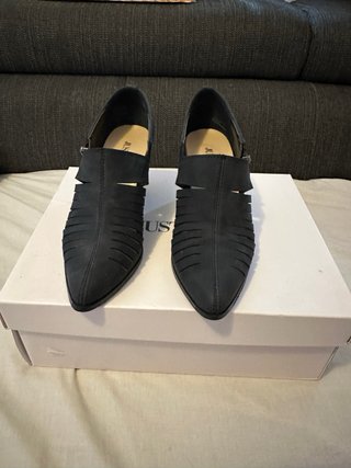 Botines negros tacón ancho JUSTFAB