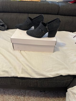 Botines negros tacón ancho JUSTFAB