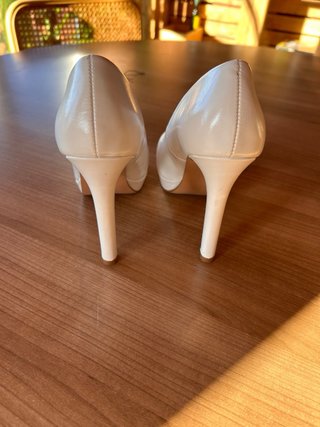Zapatos de tacón plataforma blancos Talla 36