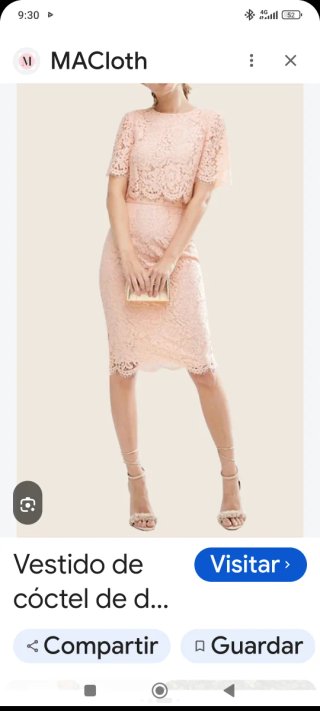 Vestido rosa palo encaje nuevo con etiqueta