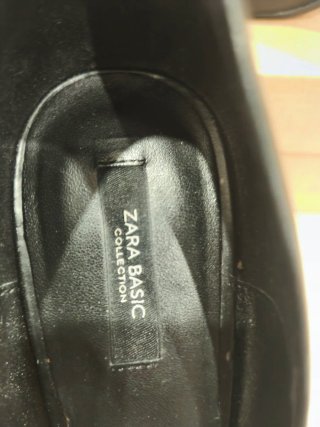 Zapatos tacón piel Zara negros