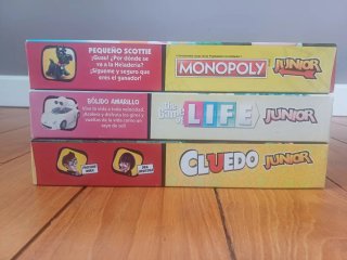 Lote 3 Juegos Junior: Monopoly, Cluedo, Life