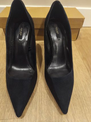 Zapatos tacón alto ante azul