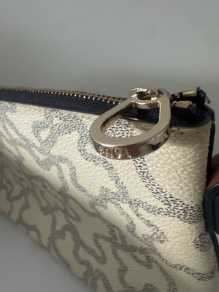 Bolso Clutch Piel TOUS Beige y Dorado