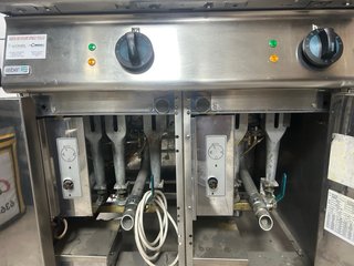 Freidora doble gas Asber