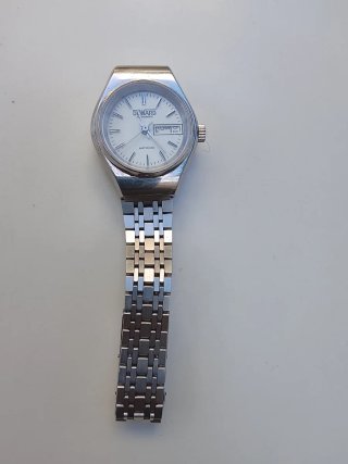 Reloj Dward Automático Mujer Plata y Blanco