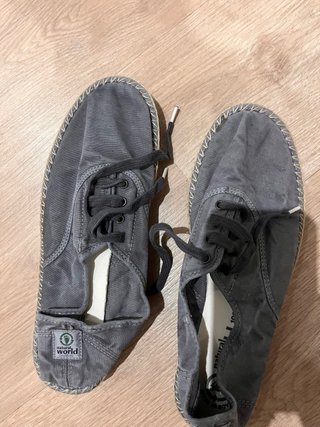 Náuticos Natural World Lona Esparto Gris talla 40