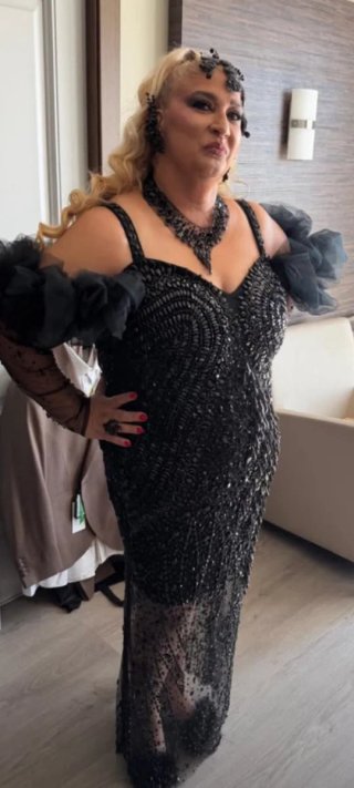Vestido de fiesta negro bodas gitanas