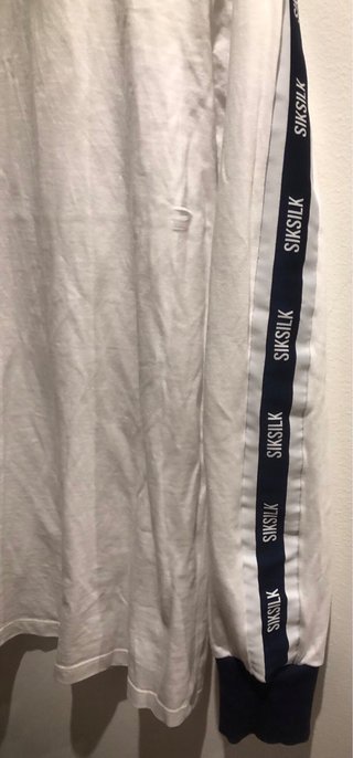 Camiseta SikSilk blanca manga larga talla M