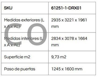 Caseta Metálica Eco Javea 302x322x196 cm - Duramax