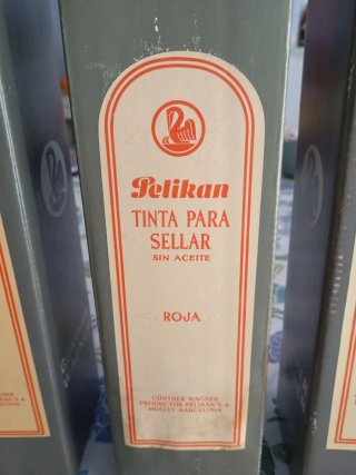 Caja antigua Tinta Sellar Pelikan Roja