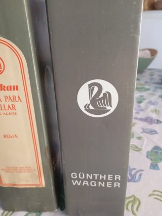 Caja antigua Tinta Sellar Pelikan Roja