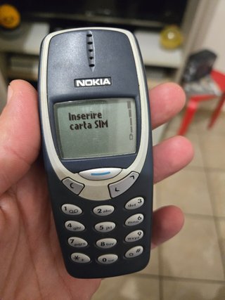 Nokia 3310 Cellulare Vintage Blu/Grigio