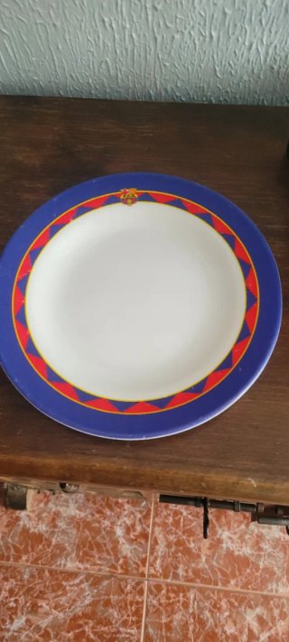 Platos FC Barcelona Porcelana Azul Rojo