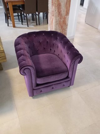 Sillón Chester Terciopelo Morado