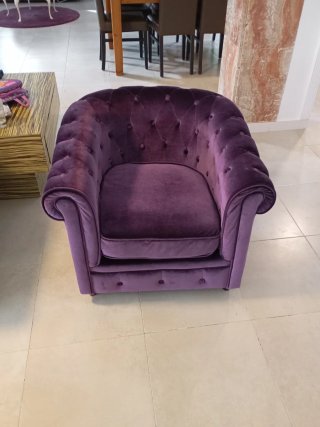 Sillón Chester Terciopelo Morado