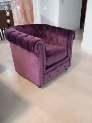 Sillón Chester Terciopelo Morado