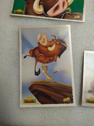 4 Cartoline Pubblicità VHS Timon e Pumba Disney