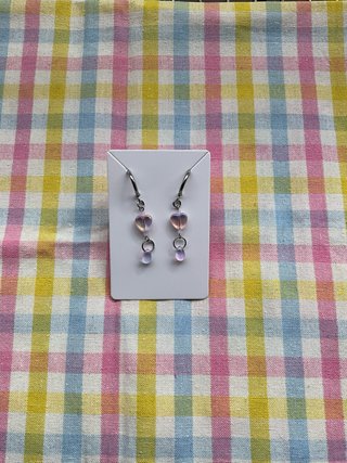 Pendientes Corazón Cristal Hechos a Mano