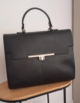 Bolso Piel Hippi Grace Negro