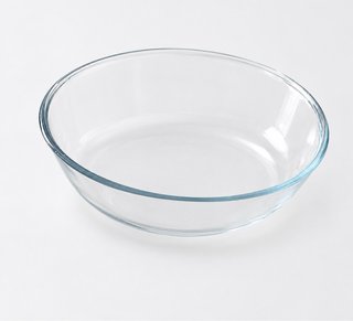 Fuente de cristal transparente 26 cm
