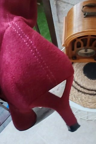 Stivali alti Zara 35 bordeaux / Stivaletti sopra il ginocchio...