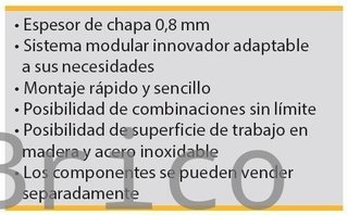 Conjunto Taller 4 Módulos S/Acero Inox Alyco 199010