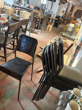 Silla estilo industrial vintage metal