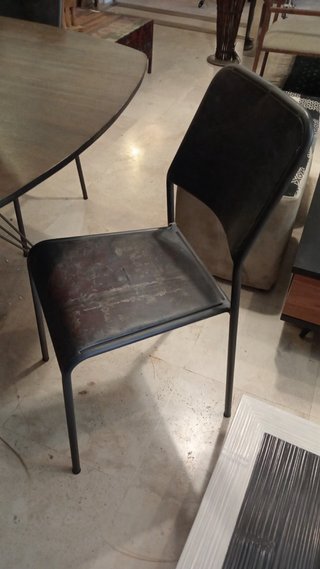Silla estilo industrial vintage metal