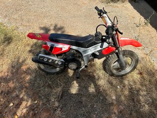 Moto infantil 49cc Motocross Roja y Plata