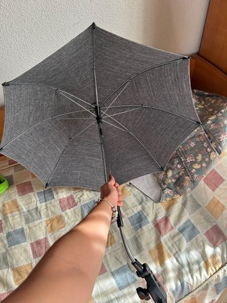 Sombrilla para cochecito gris