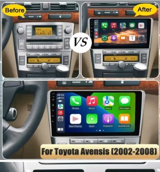 Adaptador Radio 2 Din Toyota Avensis 02-08