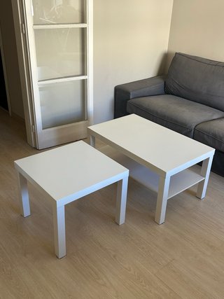 Set 2 Mesitas IKEA Lack Blancas