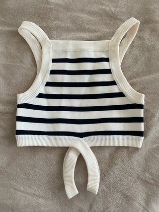 Camiseta/ top vestir/ fiesta joven a rayas Talla S