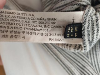 Camisa Massimo Dutti Rayas Beige/Gris