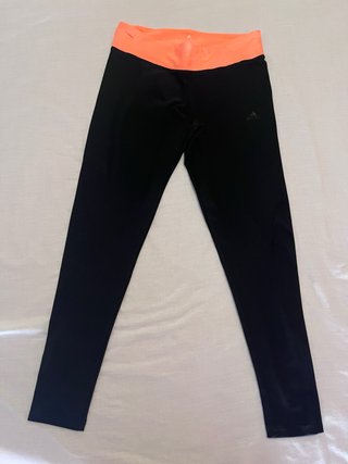 Mallas Adidas Mujer Negro/Naranja