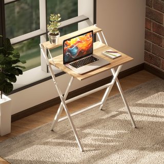 Escritorio con soporte para monitor, mesa de compu