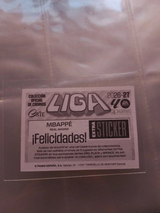 Cromo Extra Sticker Oro Mbappé
