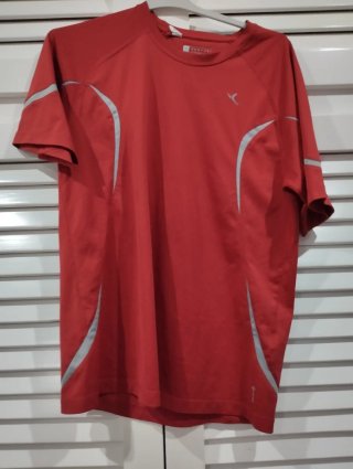 Camiseta deportiva Domyos Decathlon roja hombre