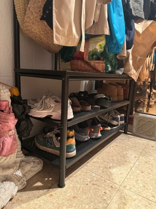 Perchero y banco zapatero IKEA negro