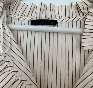 Blusa Zara Rayas Beige Talla M