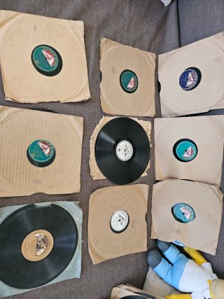 9 Discos de Vinilo gramófono La Voz de su Amo