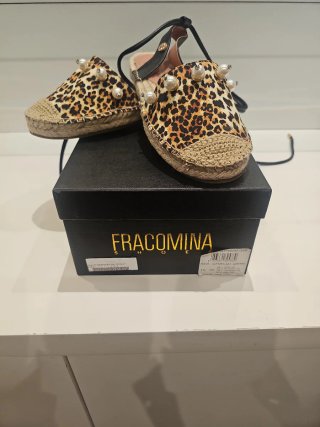 Zapatillas Fracomina Animal Print Perlas Talla 37
