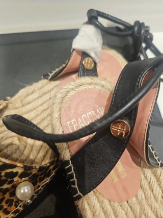 Zapatillas Fracomina Animal Print Perlas Talla 37