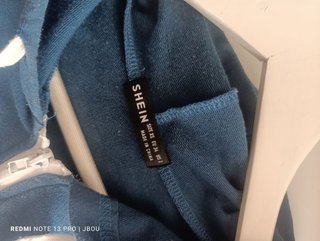 Sudadera Corta Azul Cremallera Shein Talla XS