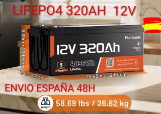BATERIA LIFEPO4 320AH 12V CON BLUETOOTH