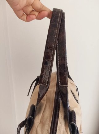 Bolso vintage Torrens beige y marrón