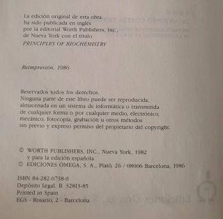LIBRO PRINCIPIOS DE BIOQUIMICA LEHNINGER