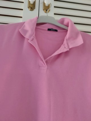 Camiseta rosa manga corta